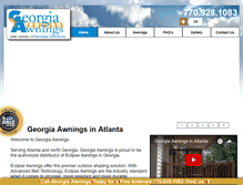 Tablet Screenshot of georgiaawnings.com